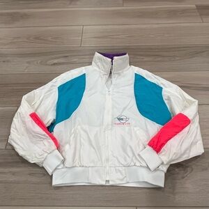 Vintage Corvette Windbreaker Full Zip, XL, Swingster, Color block, USA